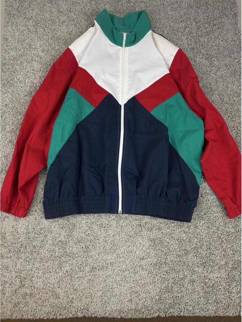 Vintage colorblock windbreaker jacket